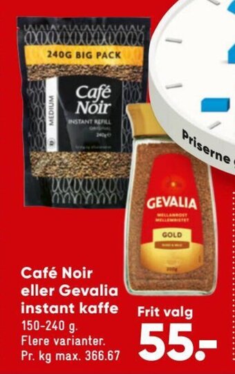 Bilka Café Noir Eller Gevalia Instant Kaffe tilbud