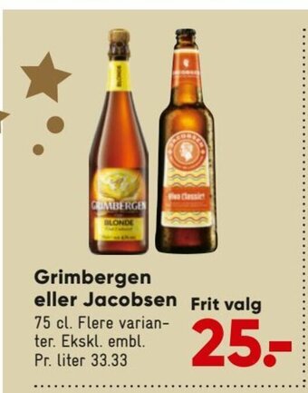 Bilka Grimbergen Eller Jacobsen tilbud