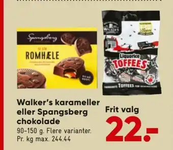 Bilka Walker's Karameller Eller Spangsberg Chokolade tilbud