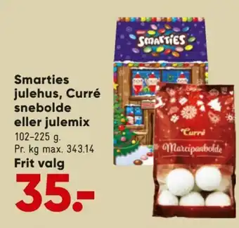 Bilka Smarties Julehus, Curré Snebolde Eller Julemix tilbud