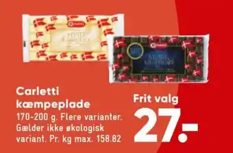 Bilka Carletti Kæmpeplade tilbud