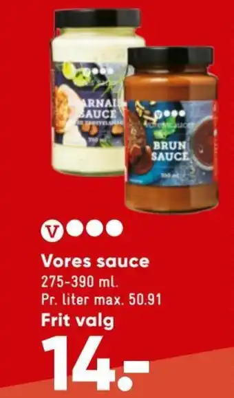 Bilka Vores Sauce tilbud
