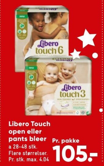 Bilka Libero Touch Open Eller Pants Bleer tilbud