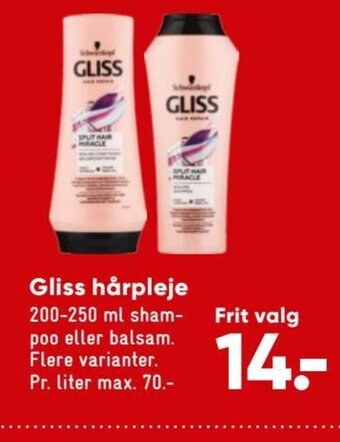 Bilka Gliss Hårpleje tilbud