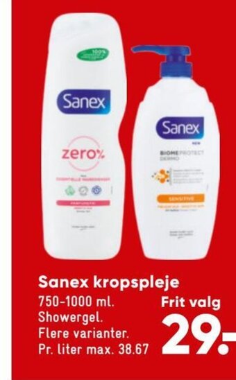 Bilka Sanex Kropspleje tilbud