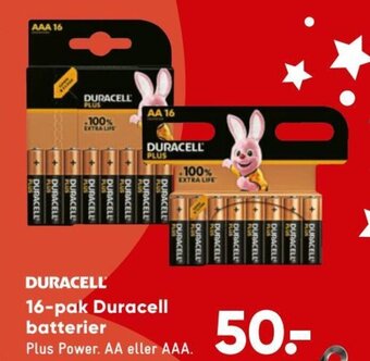 Bilka 16-pak Duracell Batterier tilbud