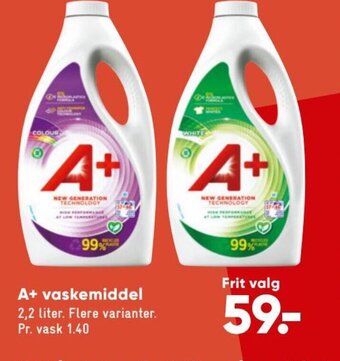 Bilka A+ Vaskemiddel tilbud