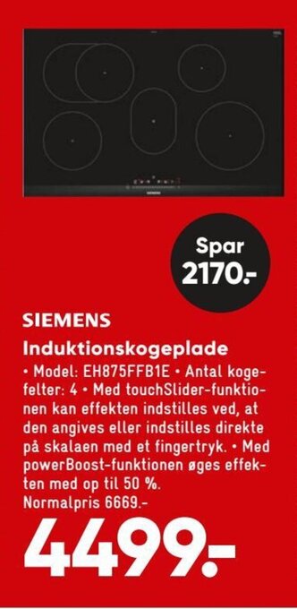 Bilka Induktionskogeplade tilbud