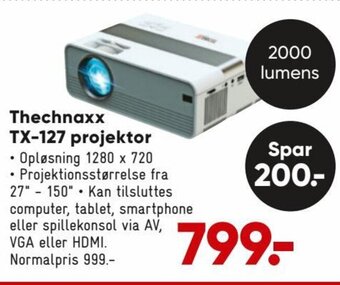 Bilka Thechnaxx TX-127 Projektor tilbud