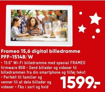 Bilka Frameo 15.6 Digital Billedramme PFF-1514B/W tilbud