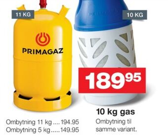 Bauhaus Primagaz gasflaske tilbud
