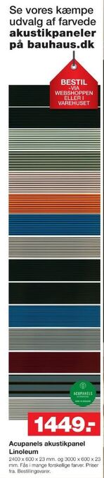Bauhaus Acupanels akustikpanel tilbud