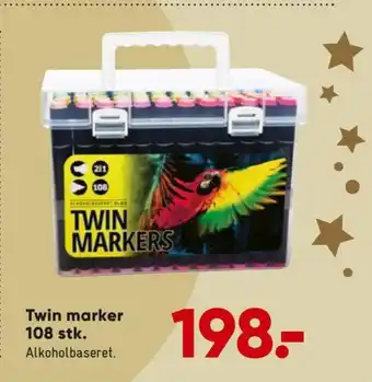 Bilka Twiin marker 108 stk. tilbud