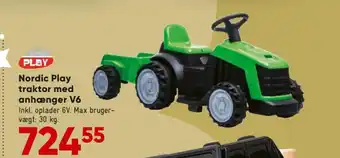 Bilka Nordic Play traktor med anhænger V6 tilbud