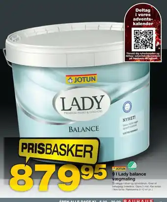 Bauhaus 9 l lady balance vægmaling tilbud