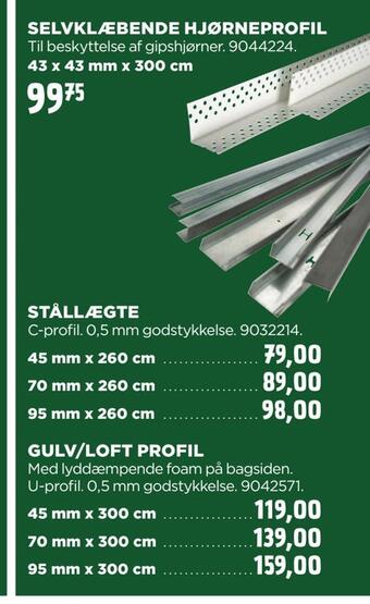 jem & fix Gulv/loft profil tilbud