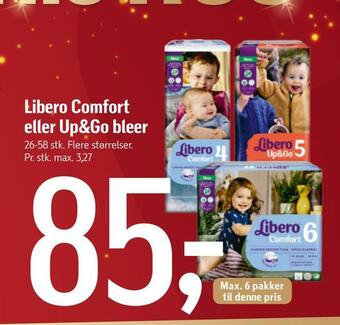 Føtex Libero comfort eller up&go bleer tilbud