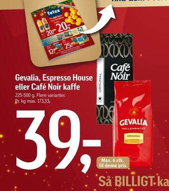 Føtex Gevalia, espresso house eller café noir kaffe tilbud