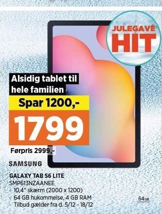 Power Galaxy tab s6 lite tilbud