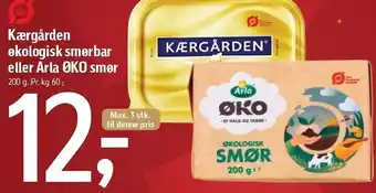 Føtex Kærgården øko smørbar el. arla øko smør tilbud