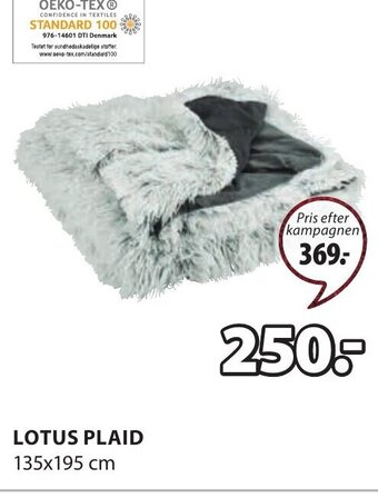 JYSK Lotus Plaid tilbud