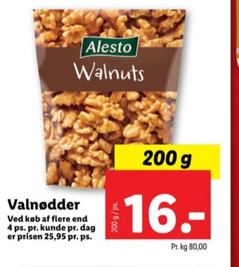 Lidl Alesto valnødder tilbud