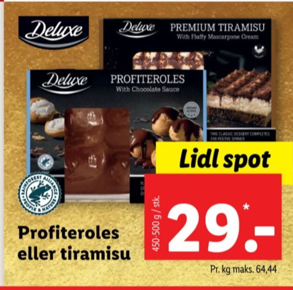 Deluxe dessert tilbud hos Lidl