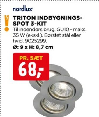jem & fix Triton indbygningsspot tilbud