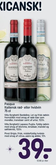 REMA 1000 Ukendt italiensk rødvin tilbud