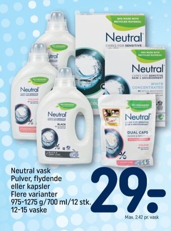 REMA 1000 Neutral vaskemiddel-flydende tilbud