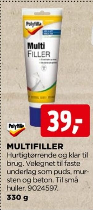 jem & fix Polyfilla spartelmasse tilbud