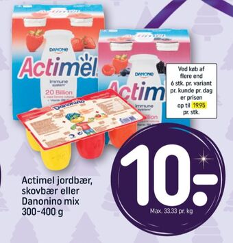 REMA 1000 Actimel drikkeyoghurt jordbær tilbud