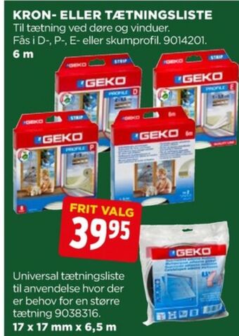 jem & fix Geko tætningsliste tilbud