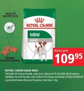 Maxi Zoo Royal canin adult mini 2 kg tilbud