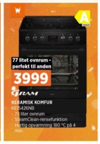 Power Gram komfur tilbud