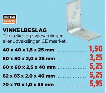 jem & fix Vinkelbeslag tilbud