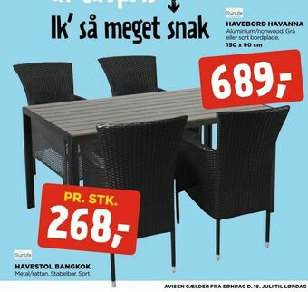 jem & fix Havebord havanna tilbud