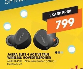 Jabra elite 4 active true wireless hovedtelefoner