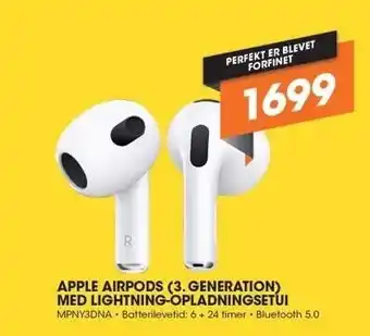 Expert Apple airpods 3. generation m. lightning-opladningsetui tilbud