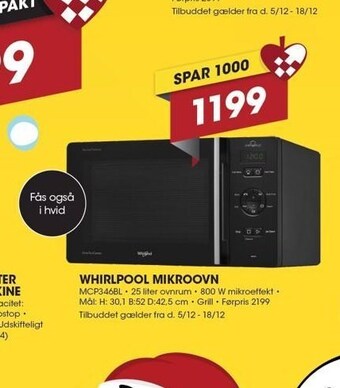 Punkt1 Whirlpool mikroovn tilbud