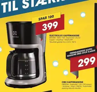 Punkt1 Electrolux kaffemaskine tilbud