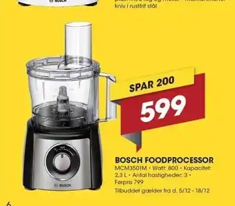 Punkt1 Bosch foodprocessor tilbud