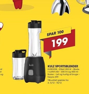 Punkt1 Kulz sportsblender tilbud