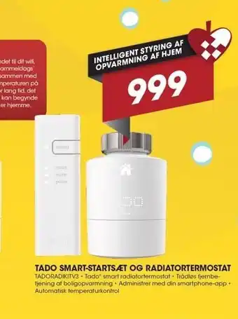Tado smart-startsæt og radiatortermostat