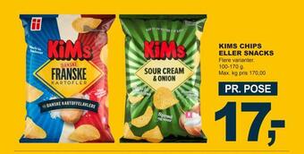 Let-Køb Kims chips eller snacks tilbud