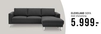 Ilva Cleveland sofa med chaiselong tilbud