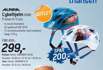 Thansen Cykelhjelm tilbud