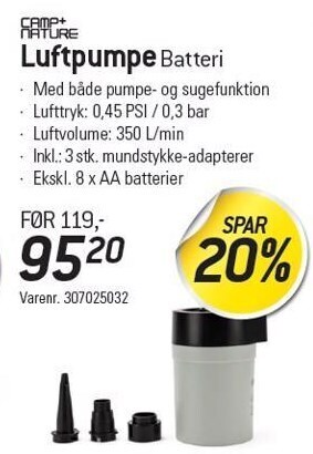 Thansen Luftpumpe tilbud