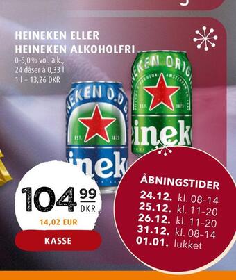 Scandinavian Park Heineken eller heineken alkoholfri tilbud