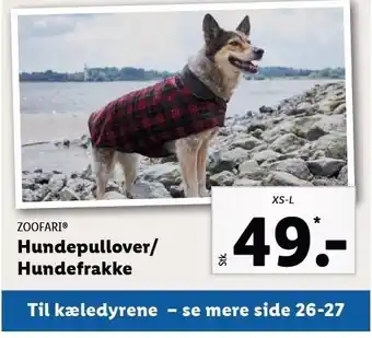 Lidl Hundepullover/hundefrakke tilbud